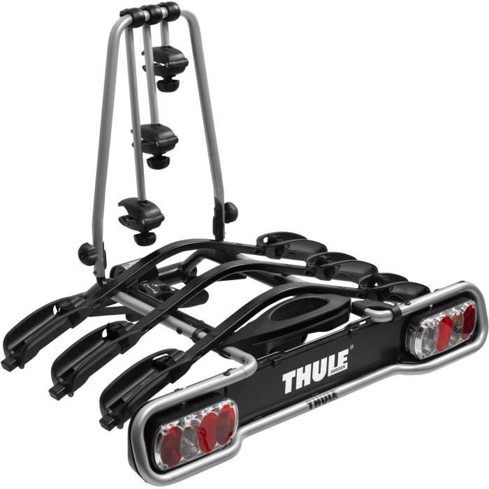 THULE - Porte-vélos pour 3 vélos - EuroRide - Plateforme sur boule d'attelage - 13 broches