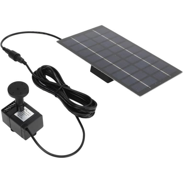 Kit Pompe à Eau Solaire 9V 1.8W Avec 4 Buses - Pour Bassin, Fontaine, Petit étang, Aquarium - Anti-colmatage, Facile à Installer