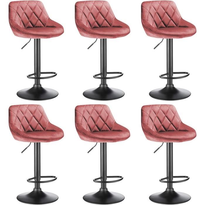 Tabouret De Bar Velours Chaise De Bar Lot De 2 Avec Dossier Chaise Bar En Velours Tabourets Hauts Rglable Avec Dossier Pour Bar Cuisine 67848542