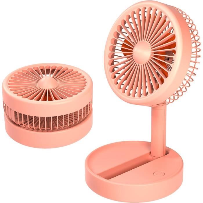Ventilateur Pour Dortoir Ventilateur Mural Pliable Silencieux - 3 Vitesses, Batterie 1200mAh, Installation Sans Perçage (Blanc) Ventilateur Portable USB