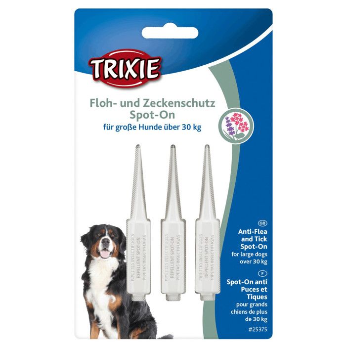 Protection anti tiques et puces Spot-On pour chien de + de 30 Kg - Trixie