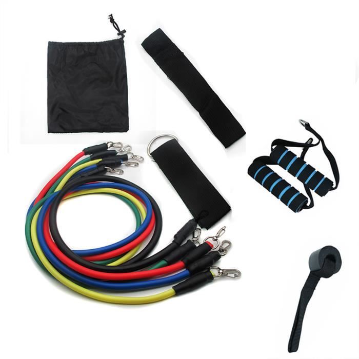 Kit Yoga Portable : Rameur + Bande Résistance 8 + Corde De Traction – Violet
