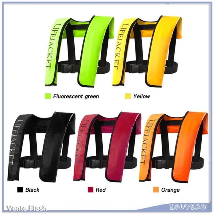 Comparer les prix de VGEBY gilet de sauvetage gonflable pour adultes Gilet de sauvetage gonflable automatique pour adultes, gilet de jeux jeu Vert fluo