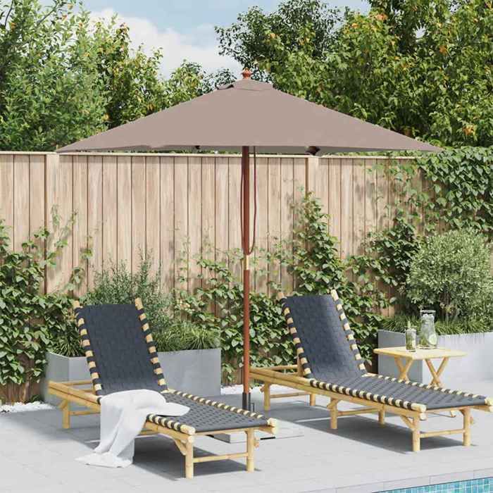 vidaXL Parasol d'extérieur avec mât en bois