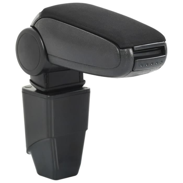 Accoudoir Central Universel Pour Peugeot 406 Et 206 - Cuir Noir - Réglable En Hauteur - Neuf