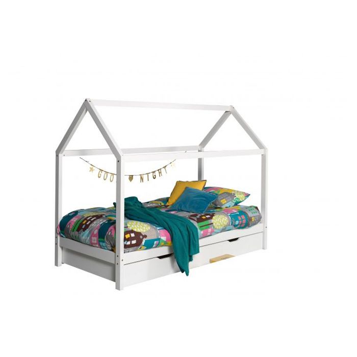 Dallas Lit LP 90X200cm Blanc + Lit gigogne