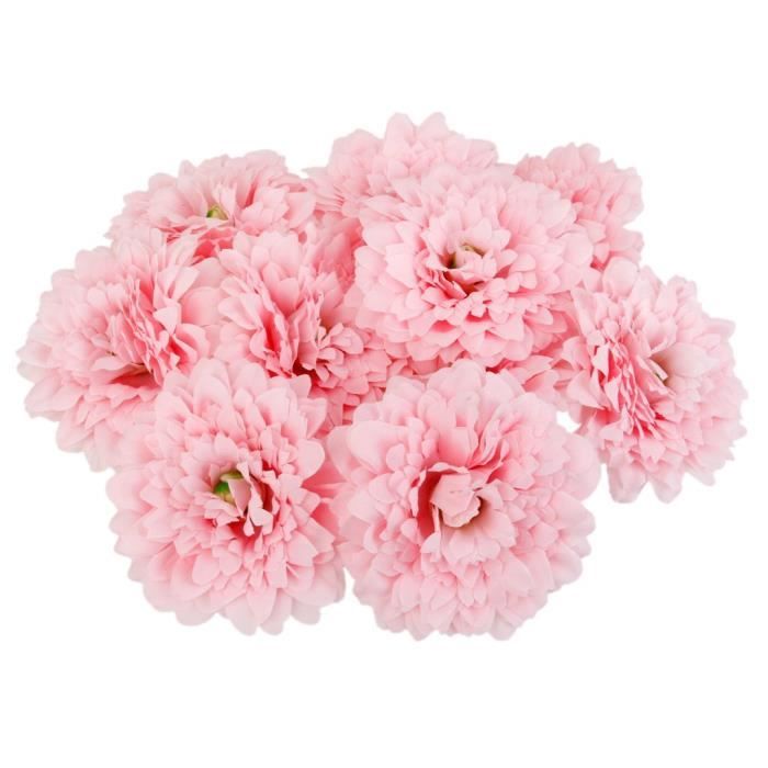 Lot de 20 Tête de Fleur Corolle Chrysanthème Artificiel Décoration de  Maison - Rose #1@M590 - Cdiscount Maison