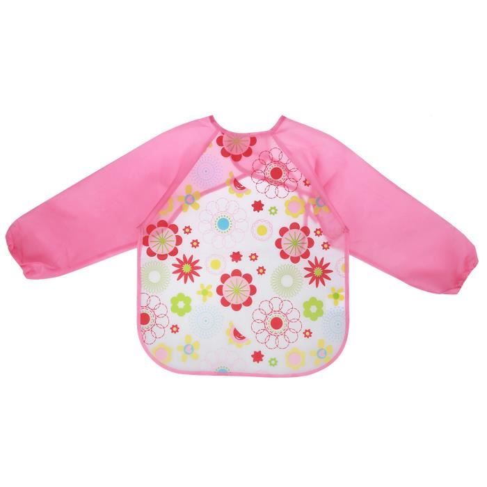 1 Pc Bavoir A Manches Lavable Resistant Aux Taches Et Odeurs Blouse Peinture Vetements Bebe Pour Tout Petits Enfants En Bavoir Cdiscount Puericulture Eveil Bebe