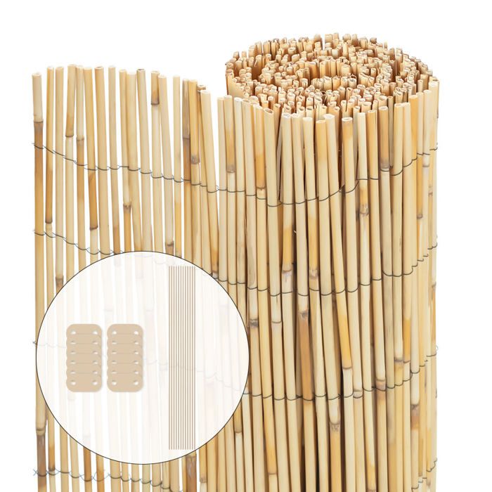KOIUEYW Canisse en Roseau 100x300cm - Premium Brise Vue Jardin