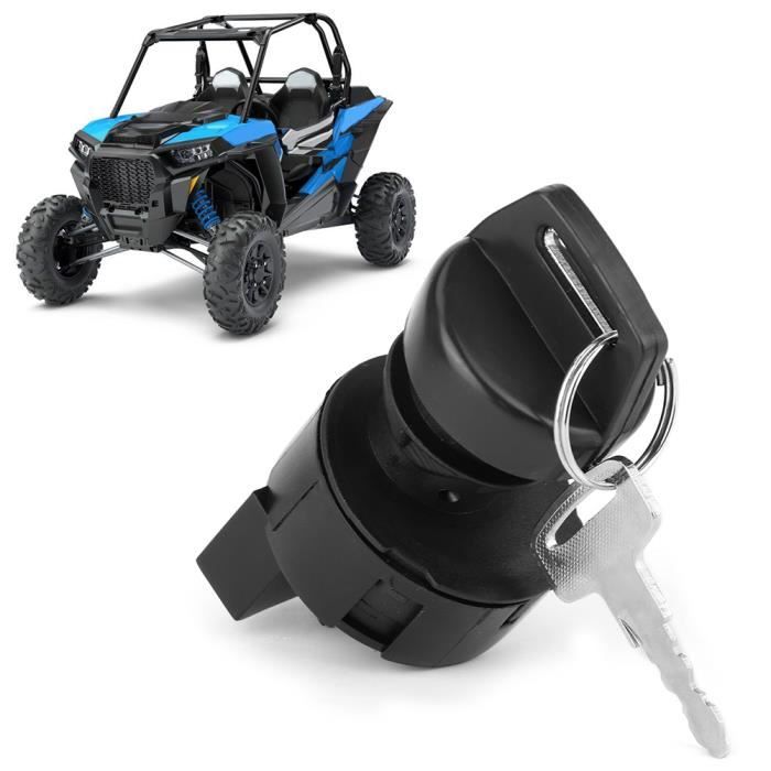 Serrure D'Allumage Moto Polaris RZR - Jeu De Clés Noir ABS, Compatible 570/800/900/1000