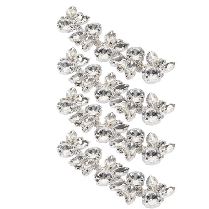 YINETTECH Paire De Perles Boucles Chaussures Cristal - Pinces à Chaussures Mariage Et Soirée