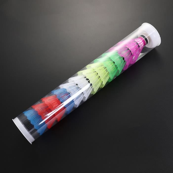 Volants De Badminton En Plastique Pynzeka - Lot De 12, Couleurs Arc-en-ciel, Pour Entraînement Intérieur Et Extérieur - Stables Et Durables