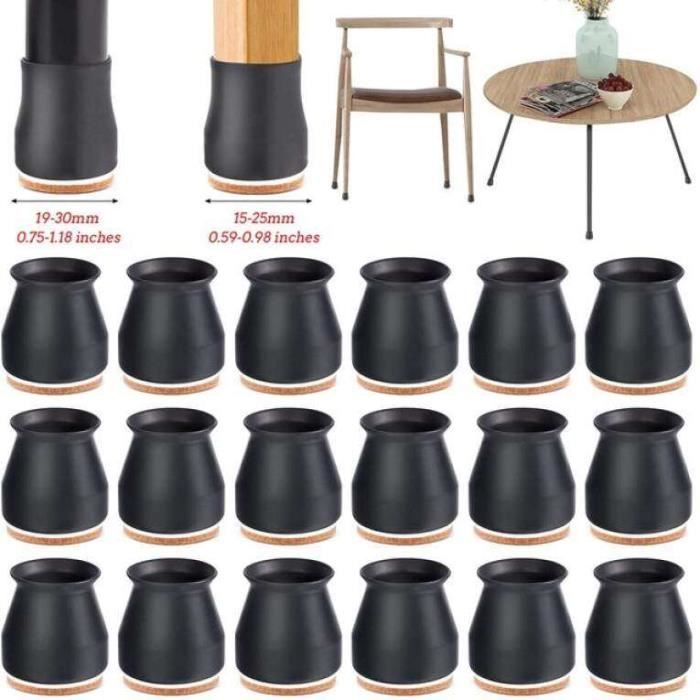 Lot De 24 Capuchons De Protection épais En Feutre Pour Pieds De C 968065