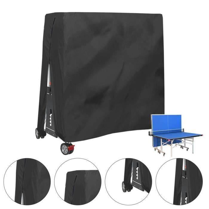 Housse De Table Ping-pong 2,7x1,5m – Tissu Oxford 600D, Imperméable, Anti-poussière, Fermetures éclair Coupe-vent, Bleue