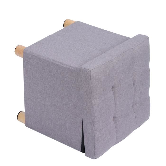Tabouret De Repose-Pieds De Tabouret De Tissu De Lin Nordique, Tabouret