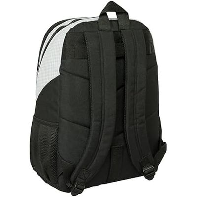 Real Madrid - Sac à dos scolaire pour enfants, idéal pour les enfants de différents âges, confortable et polyvalent, qualité et résistance, 32 x 16 x 44 cm, couleur blanche, blanc, Estándar
