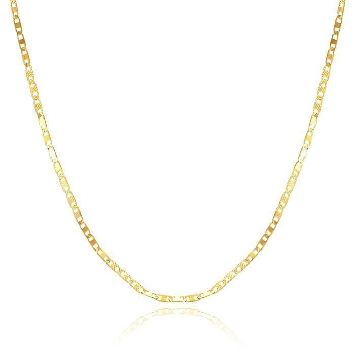 Collier en Or 18 ct (750/1000). Maille Gourmette, fermoir bouée