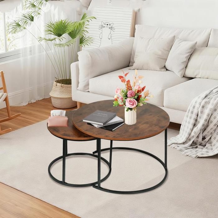 Table D’appoint Acrylique 3 Niveaux - Table Basse Ronde Transparente - Design Moderne Pour Salon, Chambre, Salle De Bain