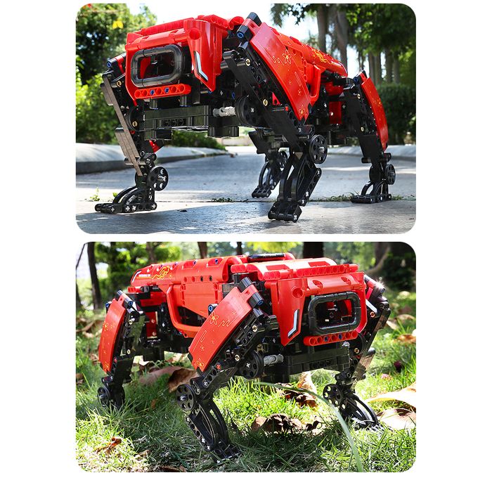 Mould King 15067 Rouge Quatre Pieds Machine Chien Module d'alimentation