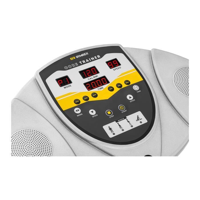 Plateforme Vibrante Oscillante 3D - 5 Programmes, 95 Niveaux, Max 120kg Avec Bandes Résistance | Fitness Maison Efficace