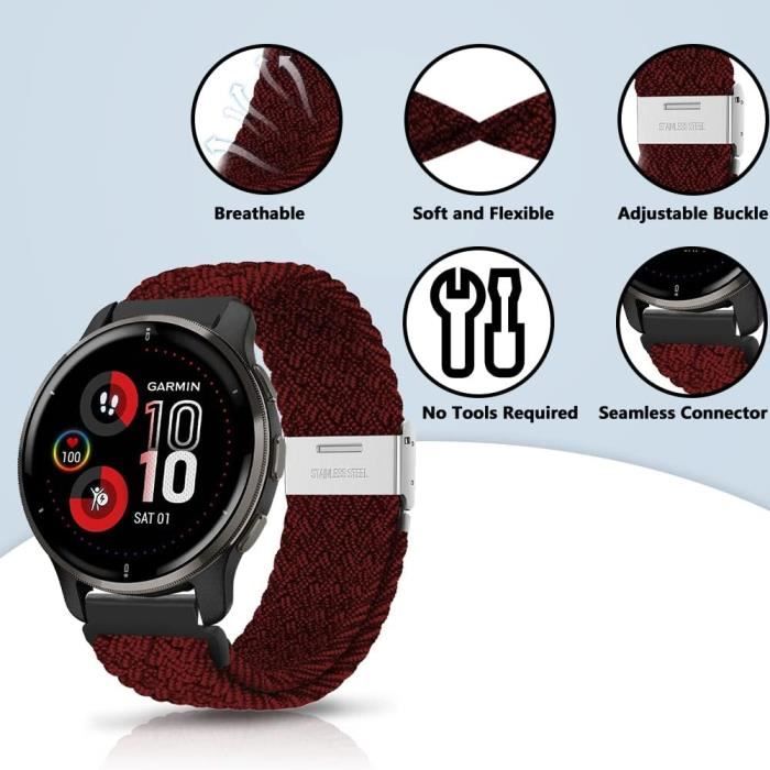 Wanme Bracelet Compatible Pour Garmin Vivoactive 5/Venu/Venu 2