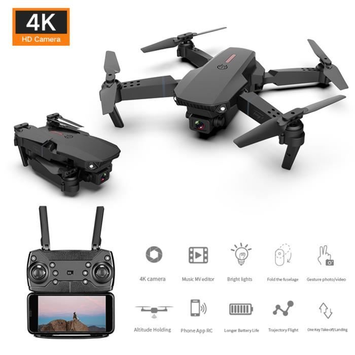 Drone HOMYL E88 Pro avec caméra 4K pour adultes - gris - Cdiscount