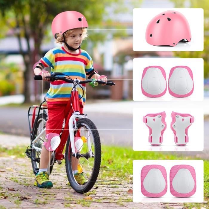 Casque de Vélo Enfant Réglable Sets de Protection pour Planche à roulettes,  Patins à roulettes de Scooter pour Enfants de 3 à 8 Ans - Cdiscount Sport