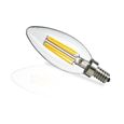 10X E14 Forme Bougie LED 4W Filament Ampoule LED Lampe COB LED Blanc Chaud 3000k Flame Tip Bright Lampe 400LM Non Dimmable AC220V-2