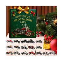 Calendrier De L'Avent 2025 Avec 24 Décorations Acrylique 2D - Compte à Rebours Noël - Décoration Sapin, Voiture, Miroir