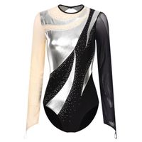 Justaucorps Manches Longues Pour Danse Et Gym – Design Pailleté, Confortable Et élégant !