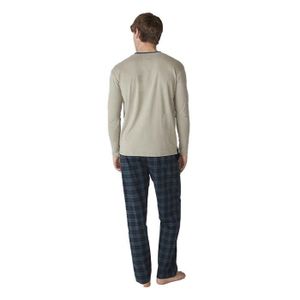 Chemise De Nuit Homme Manches Courtes – Pyjama T-Shirt Long Col Rond Boutons, Grande Taille, Doux Et Confortable