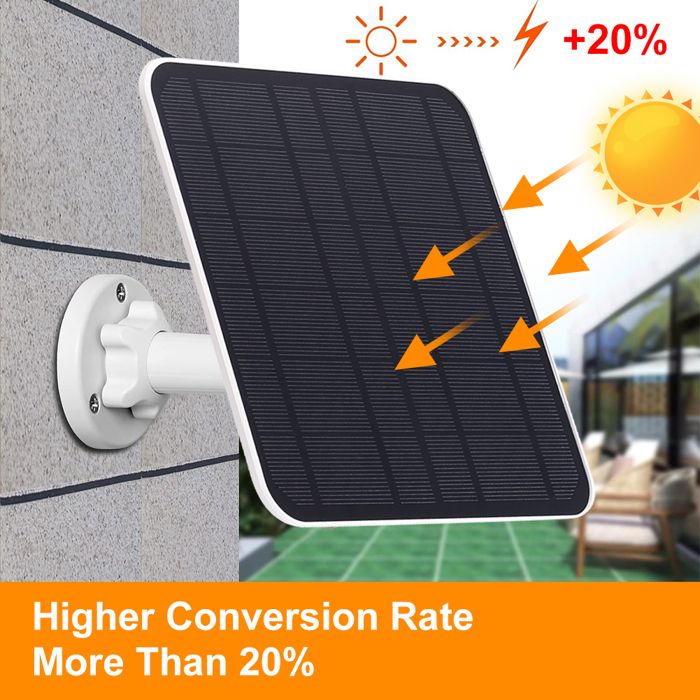 Panneau Solaire 4W Pour Caméra Arlo Pro 4 Ultra 2 Pro 3 Ultra Pro 5S - Câble 3m