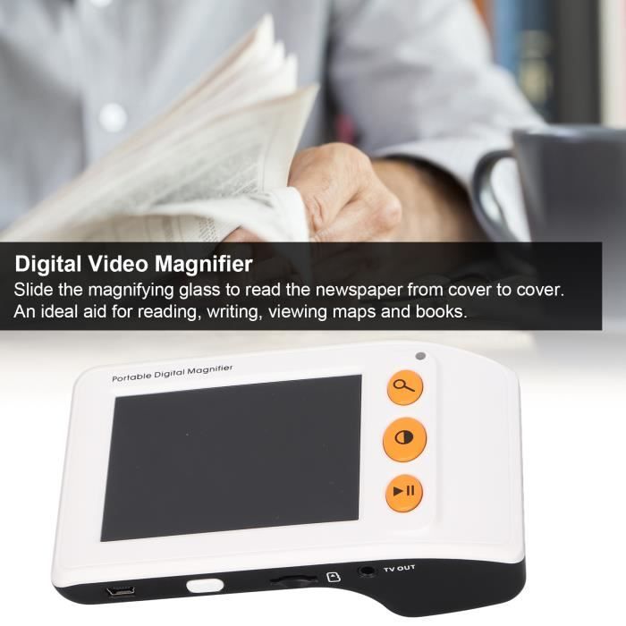 Loupe numérique GOTOTOP - Zoom 2x-25x - Aide à la lecture électronique  portable avec écran LCD 3,5 pouces - Cdiscount Appareil Photo