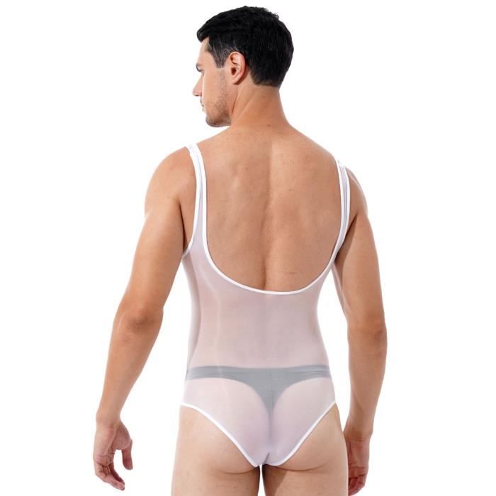 Body/combinaison String Homme élastique Transparent - Sous-vêtement Discothèque, Neuf Avec étiquettes