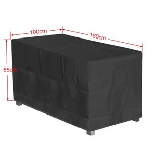Housse De Rangement Pour Coffre De Terrasse - Taille 142x66 Cm, Polyester 600D Imperméable, Coupe-Vent