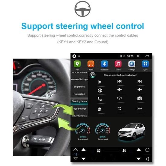 Foof Autoradio 2 Din Bluetooth Écran Tactile 9.7 Prise en Charge DAndroid Auto Apple Carplay WiFi DéMarrage Rapide CaméRa De Recul OBDII SWC pour Buick Excelle/Opel Astra J Foof Autoradio 2 Din Bluetooth Écran Tactile 9.7 Prise en Charge DAndroid Auto Apple Carplay WiFi DéMarrage Rapide CaméRa De Recul OBDII SWC pour Buick Excelle/Opel Astra J