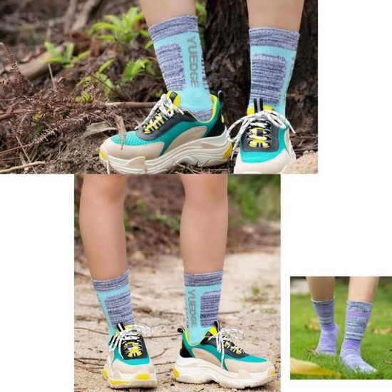 6 Paires Chaussettes Sport Femme - Coton Respirant, Semelle épaisse - Pour Running, Randonnée, Gym - Multicolore