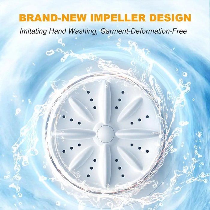 Mini Machine à Laver Portable Rechargeable – Lavage Compact Pour Chaussettes, Linge Délicat, Voyages Et Camping