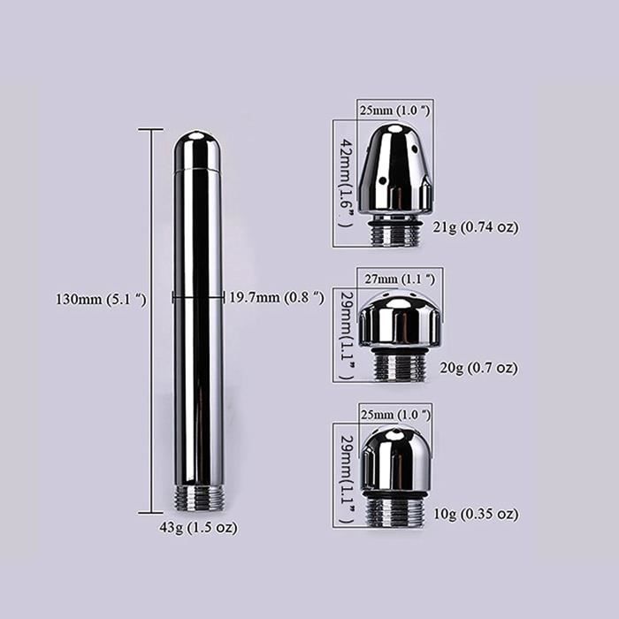 Pommeau De Douche Lavement En Aluminium 5 Trous - Confortable, Facile à Installer, Filetage Standard 1/2"