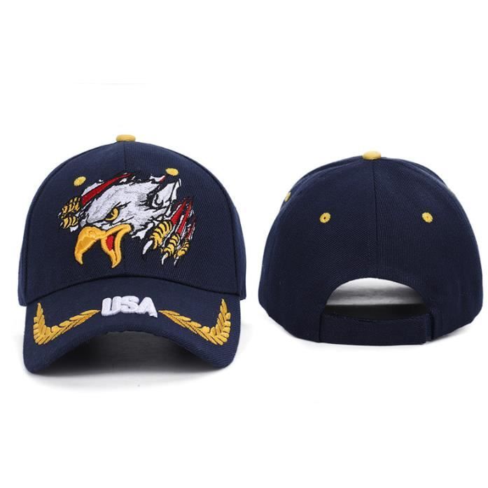 Casquette Baseball BESPORTBLE Brodée Aigle Et Drapeau Américain | Pour Hommes - Polyester - Unisexe