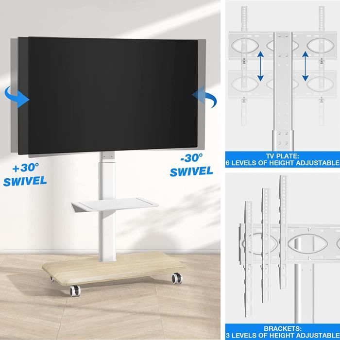 BONTEC Support Mural TV pour Téléviseurs LCD LCD Plats/Incurvés de 27 à 55  Pouces jusqu'à 35 kg, Support TV Mural à Mouvement Complet à Double Bras,  Max VESA 400x400mm : : High-Tech