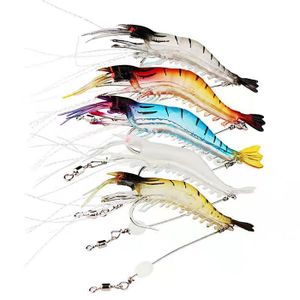 Alomejor Appâts de pêche à vers réalistes 8PCS AR24 Appâts de Pêche à Vers Doux Leurre