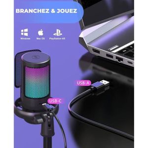 Microphone De Conférence USB - Captation 360°, Réduction De Bruit, Idéal Pour Réunions Et Appels !