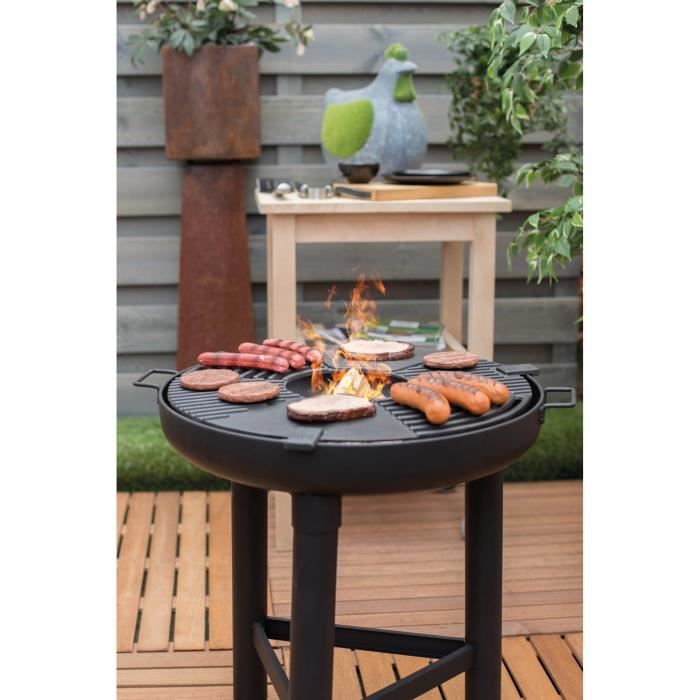 Barbecue Brasero Extérieur 60 cm En Acier Noir - Toute l'offre barbecue et  plancha BUT