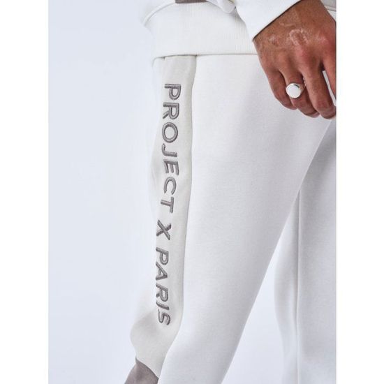 Pantalon jogging uni avec cordons de serrage à la taille - Beige