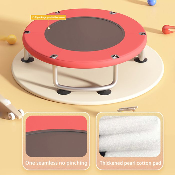 Trampoline Avec Panier Basket Balançoire Trampoline Enfant 5 Pieds 440lbs - Avec Basket, Balançoire, Sac De Sable - Filet Rose Intérieur/extérieur Trampoline 5 Pieds Filet