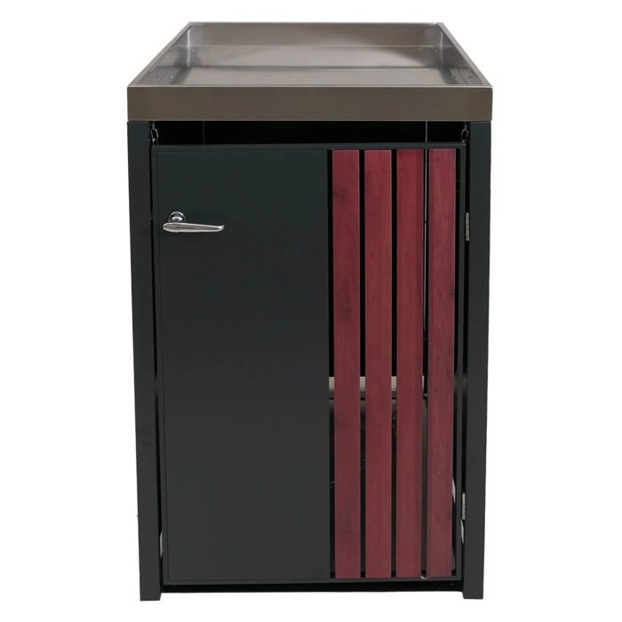 Cache poubelle exterieur avec bac a plantes pour 1 bac 80 a 240 L abri ...