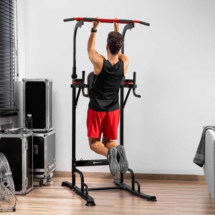 Station De Musculation Power Dip Réglable - Pour Tractions, Dips, Pompes, Capacité 150 Kg, Acier - 8
