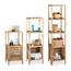 Étagère De Salle De Bain Relaxdays Noyer 5 Niveaux - Colonne Rangement Bois H145cm