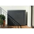 Casanoov cache clim & pompe à chaleur aneto aluminium gris - taille m